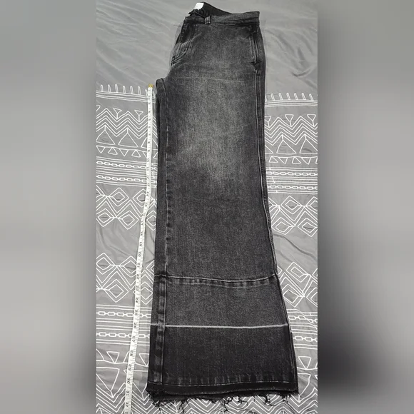 Current/Elliott High Waisted Wide Leg Released Hem Jeans Size 28 - Picture 3 of 9